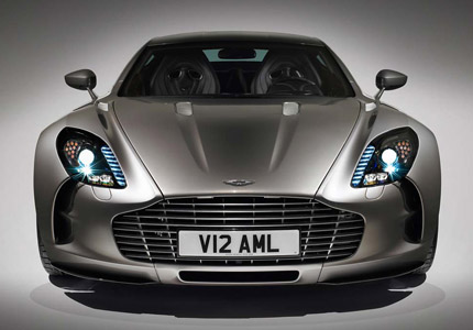 A front view of the Aston Martin One-77